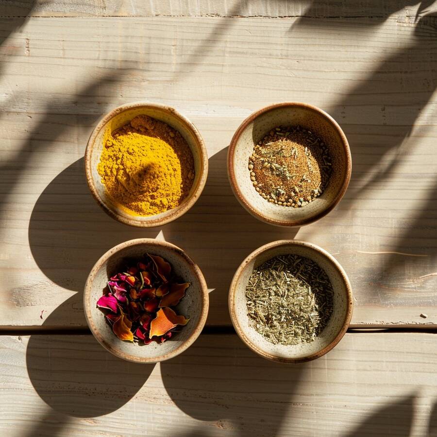 Ayurvedische Gewürze Kurkuma und Kräuter – Verdauung stärken Ayurveda